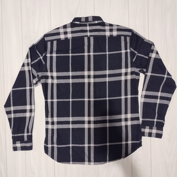 Burberry Brit Blue Nova Check Plaid Long Sleeve Button Down men's Shirt Sz M - Picture 4 of 6